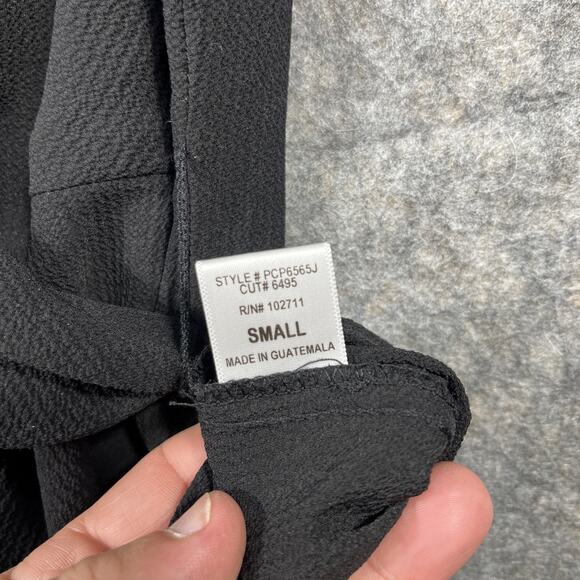 Gibson Size Small Women’s Tie Front Blouse Black Dressy 3/4 Sleeves Pullover EUC - Picture 4 of 9